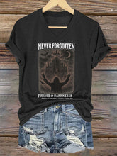 Damen Prince of Darkness bedrucktes lässiges T-Shirt